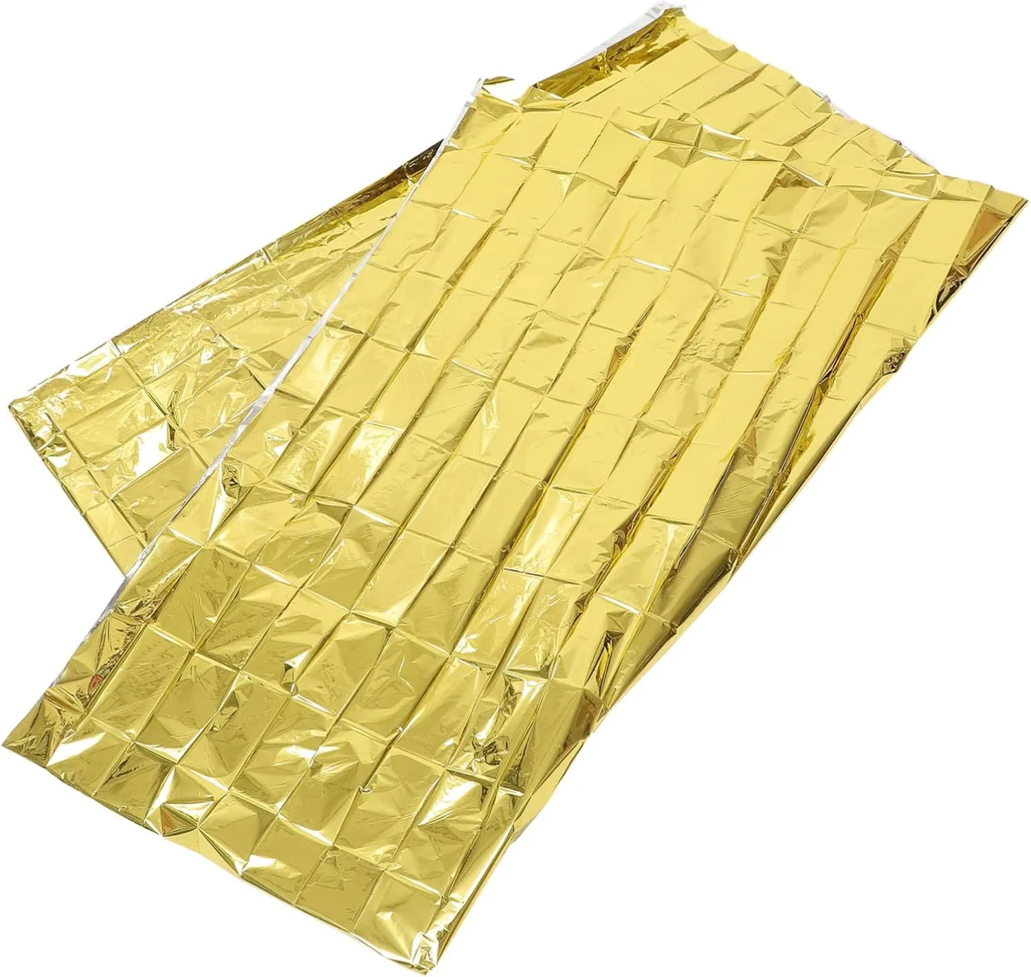 Mikikit Emergency Blanket for Outdoor Activities 10 Pack Multi-use Survival Blanket Reflective Waterproof Windproof and Design for Hiking Camping and First Aid