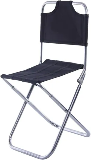 Mikikit Fishing Chair Rod Holder Portable Aluminum Alloy Stool Versatile Camping Supplies Comfortable Oxford Backrest