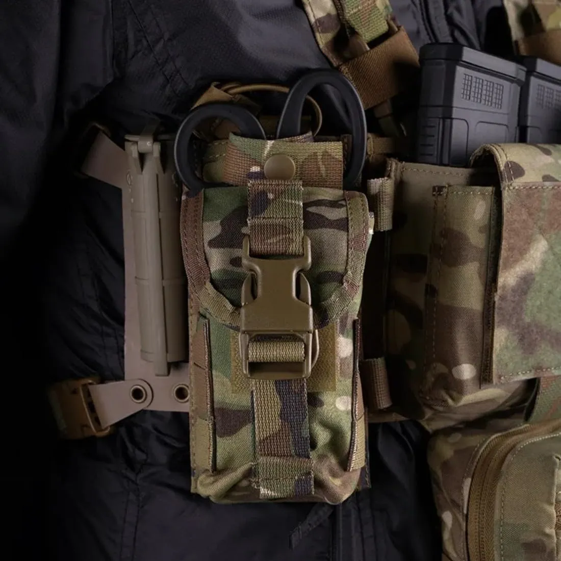 Military Survival Medical Pouch Molle Compact First Aid Kits CAT Tourn1quet Holder E.-MT Scissors Storage Bag