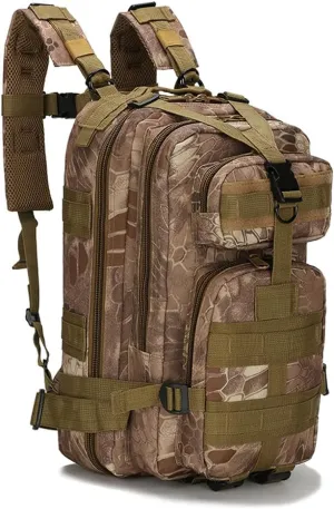 Military Tactical Backpack Rucksacks 3 Day Assault Pack for Hunting Trekking Camping Outdoor (Python Pattern Mud)