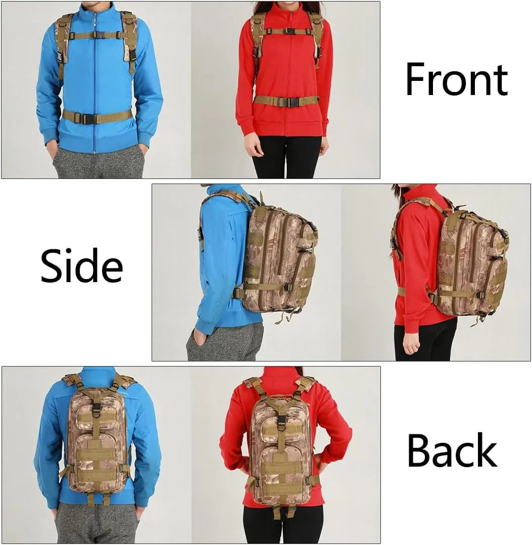 Military Tactical Backpack Rucksacks 3 Day Assault Pack for Hunting Trekking Camping Outdoor (Python Pattern Mud)