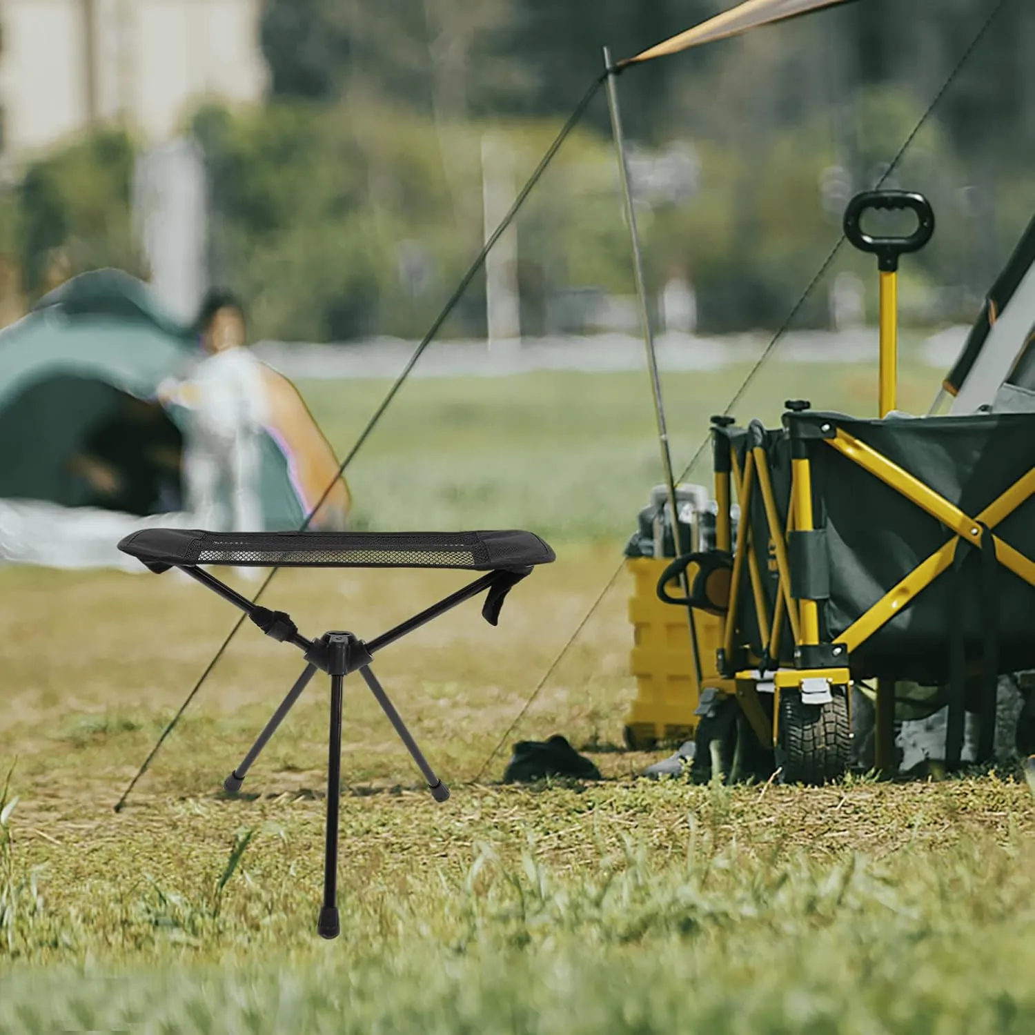 Mini Collapsible Portable Chair Compact Outdoor Folding Stool for Camping Fishing and Relaxing Park