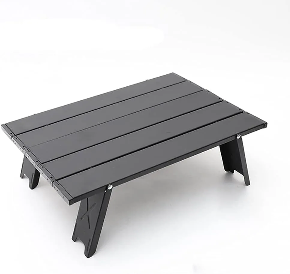 Mini Folding Table Camping Tent Table Camping Portable Coffee Table Home Bed Computer Table Aluminum Plate Table