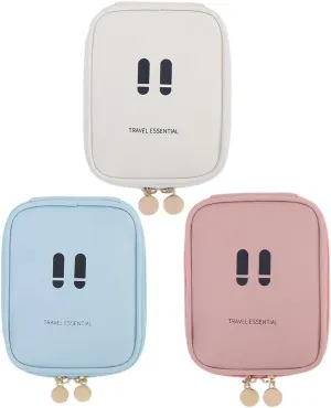 Mini Medical Kit Zcargel S/L 3/2/1 PCS PU First Aid Kit Portable Medicine Bag Handle First Aid Kit Home Travel Size Small Emergency Kit for Home Car Interior Outdoor Hiking Camping Family Travel