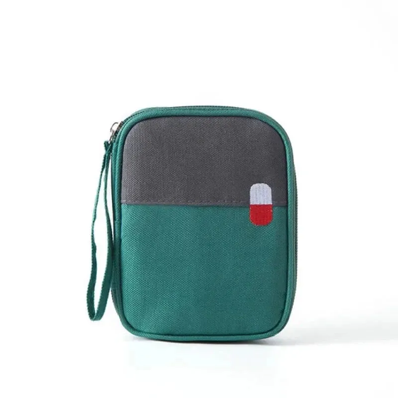 Mini Portable Medicine Storage Bag - Travel First Aid Kit Organizer