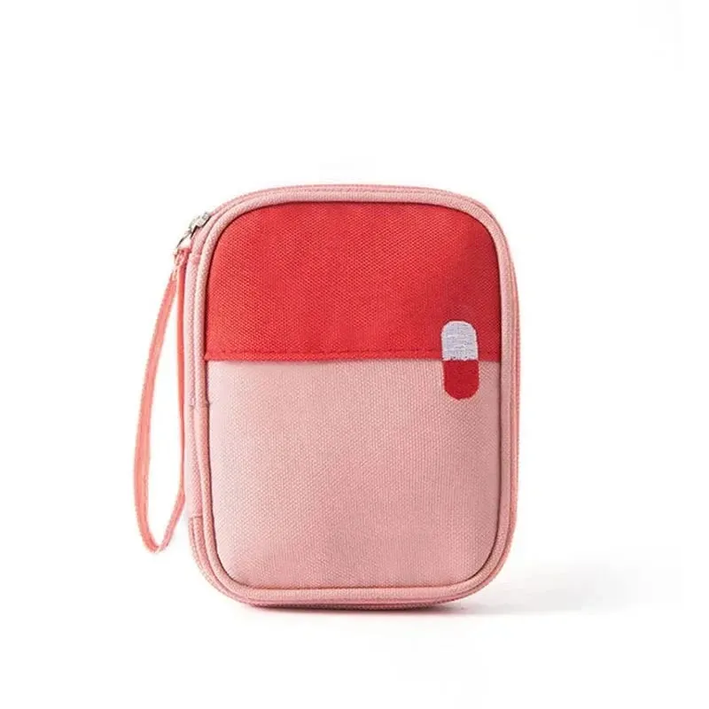 Mini Portable Medicine Storage Bag - Travel First Aid Kit Organizer