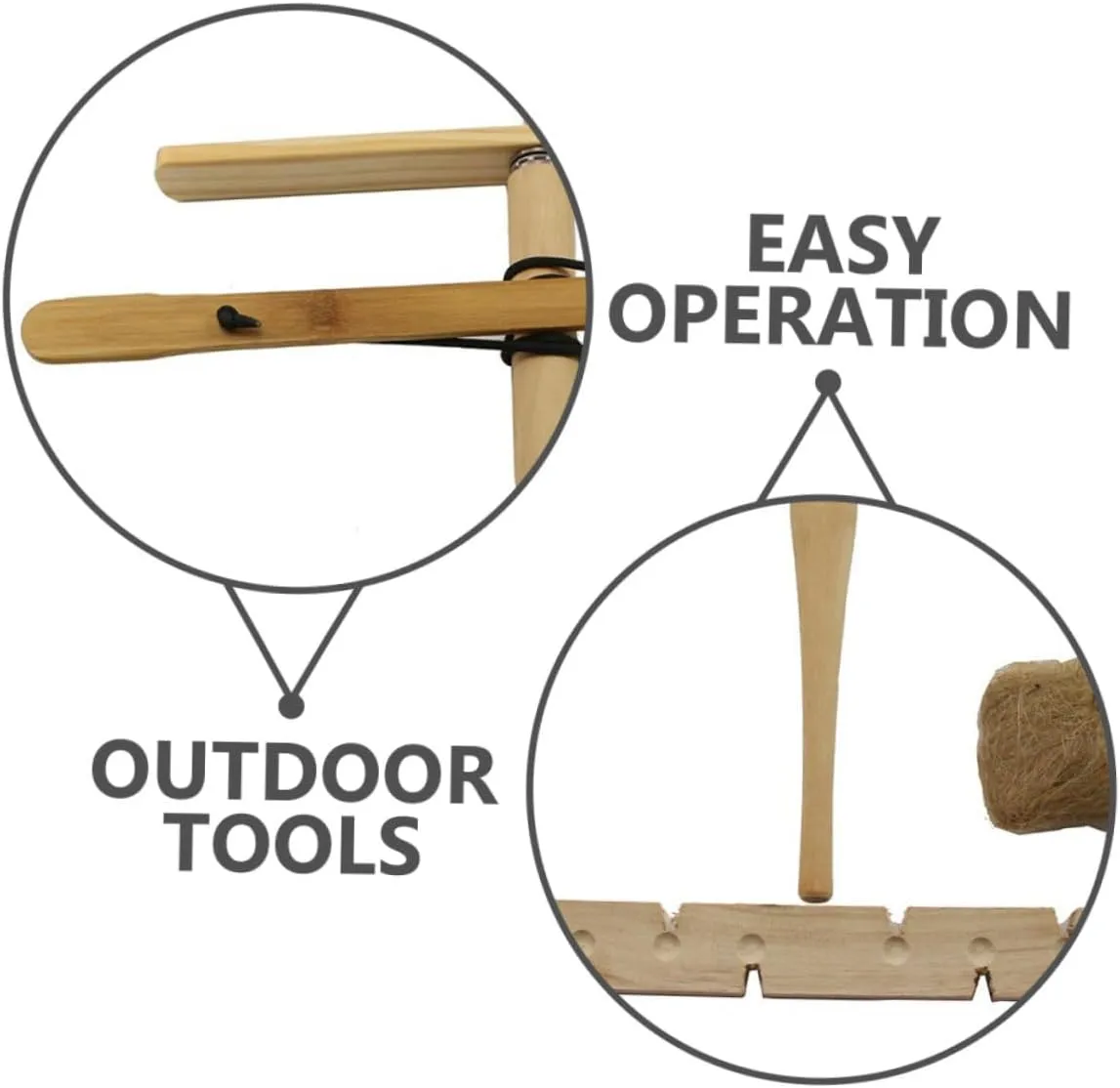 Mipcase Camping Bow Drill Kit Emergency Kit Outdoor Fire Making Tool Friction Fire Tool Fire Piston Kit