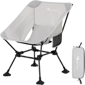 MOON LENCE Camping Chair Plus, Upgraded Comfort & Size, Still Compact and Lightweight, Folding Portable Chair for Backpacking & Hiking, 400Lbs Capacity, Gen 3 Plus
