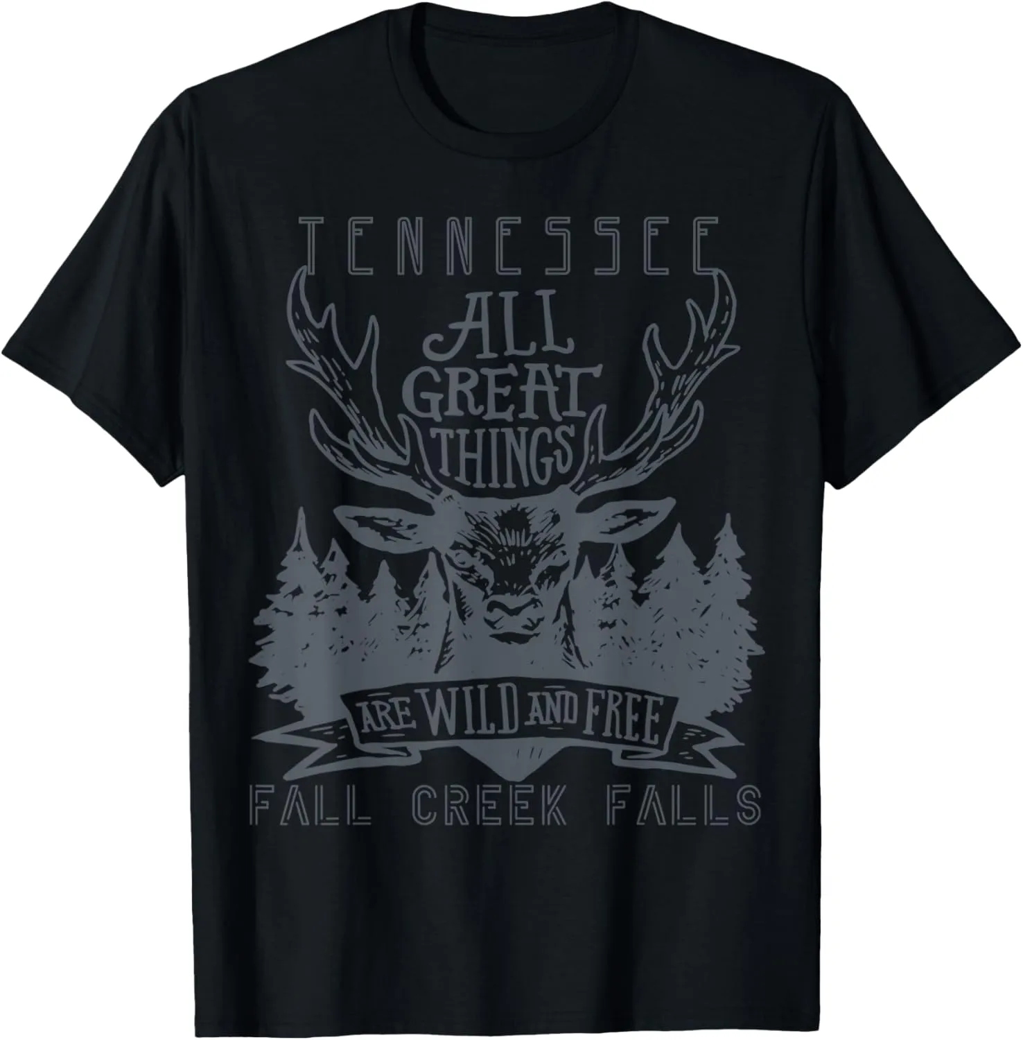 Moose Fall Creek Falls Tennessee Camping Nature Hiking T-Shirt