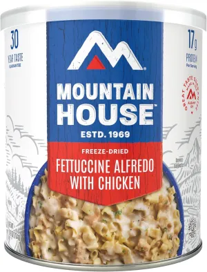 Mountain House Fettuccine Alfredo with Chicken #10 Can | Freeze Dried Survival & Emergency Food | 9 Servings