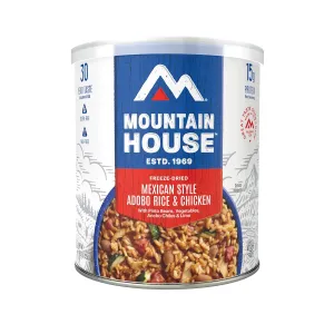 Mountain House Mexican-Style Adobo Rice & Chicken #10 Can | Freeze Dried Survival & Emergency Food | Gluten-Free | 7 Servings