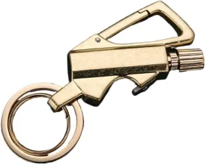 Multi Function Keychain Bottle Opener, Reusable Survival Fire Starter Lighter, Kerosene Rechargeable Lighter, Best Gift Ideas and Emergency Survival Gear (Color : Brass)