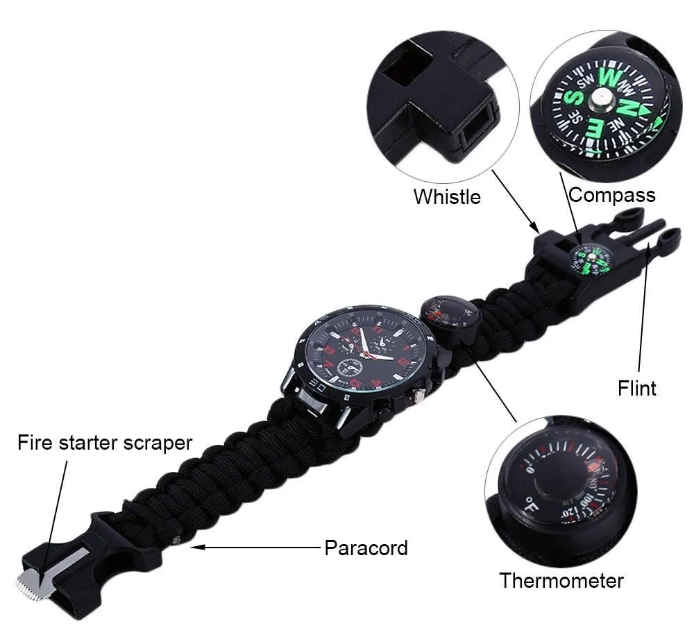 Multifuctional Survival Watch Bracelet