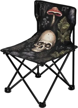 Mushroom Portable Outdoor Folding Chair Anti-Slip Padded Oxford Cloth Stool Camping Chair Small for Beach Hiking Fishing Gardening Quad Camp Chair
