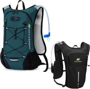 N NEVO RHINO Lightweight Hydration Pack with 2L Water Bladder, Running Vest with 1.5L Water Bladder, Hydration Water Vest for Hiking, Trail Running, Marathons, Cycling