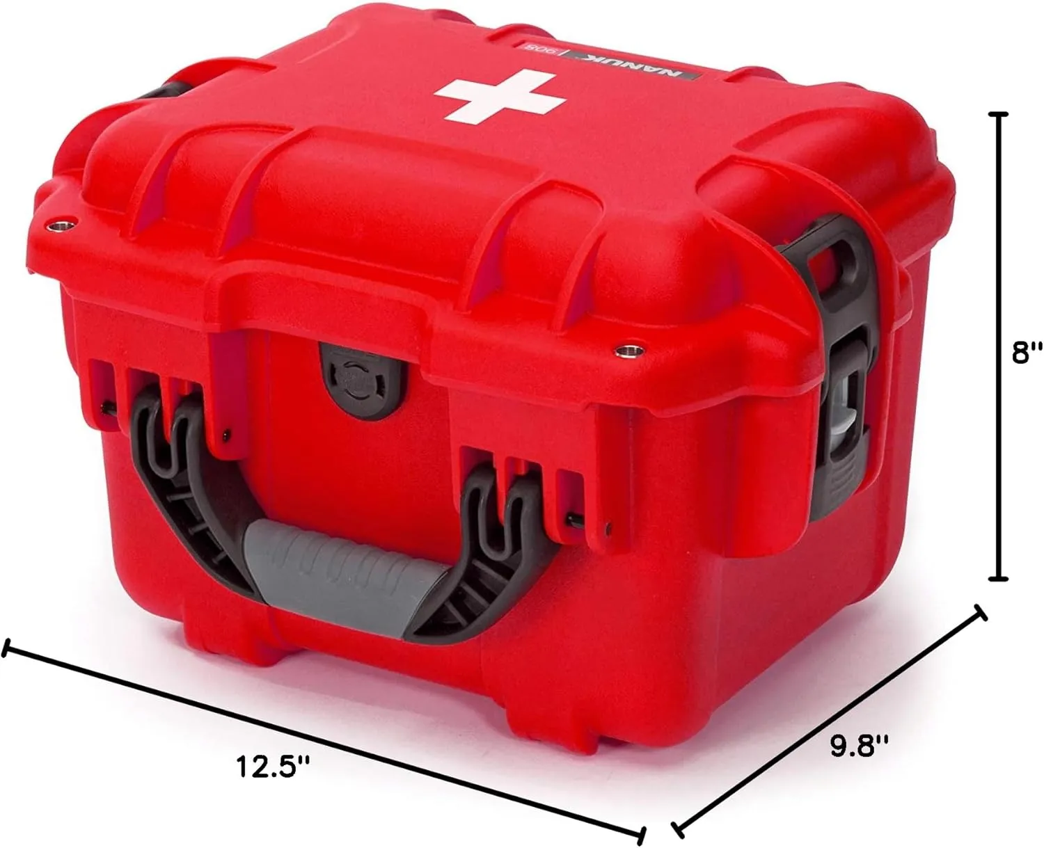 NANUK 908 Waterproof First Aid Box Empty – Durable, Medical First Aid Organizer Case, IP67-Rated, Dustproof, Impact-Resistant, and Floats (7.4" x 4.9" x 3.1") – Red