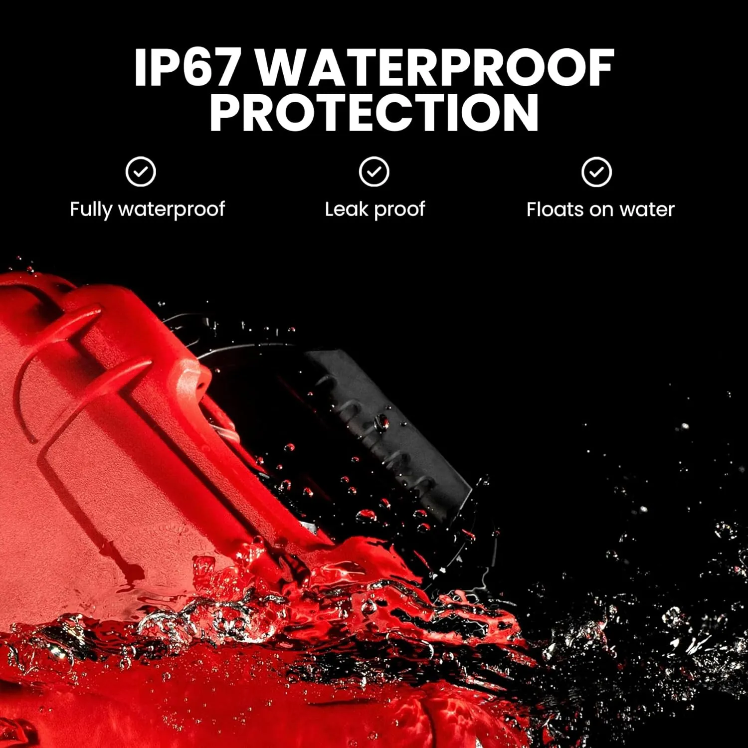 NANUK 909 Waterproof First Aid Box Empty – Durable, Medical First Aid Organizer Case, IP67-Rated, Dustproof, Impact-Resistant, and Floats (7.4" x 4.9" x 3.1") – Red