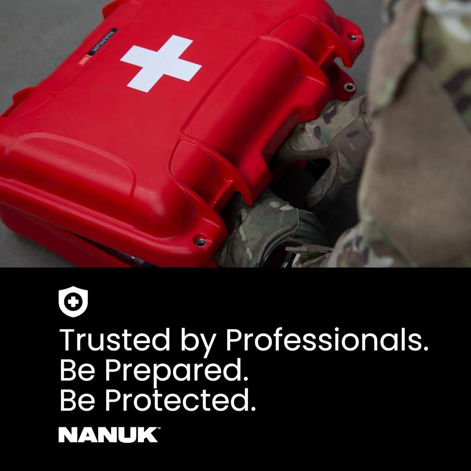 NANUK 909 Waterproof First Aid Box Empty – Durable, Medical First Aid Organizer Case, IP67-Rated, Dustproof, Impact-Resistant, and Floats (7.4" x 4.9" x 3.1") – Red