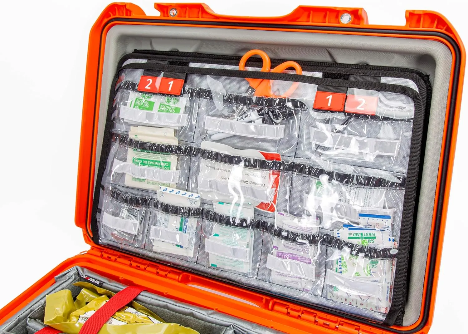 Nanuk 940 EMS Emergency Medical Service/First Aid Hardcase with Lid Organizer and Divider System (Orange)