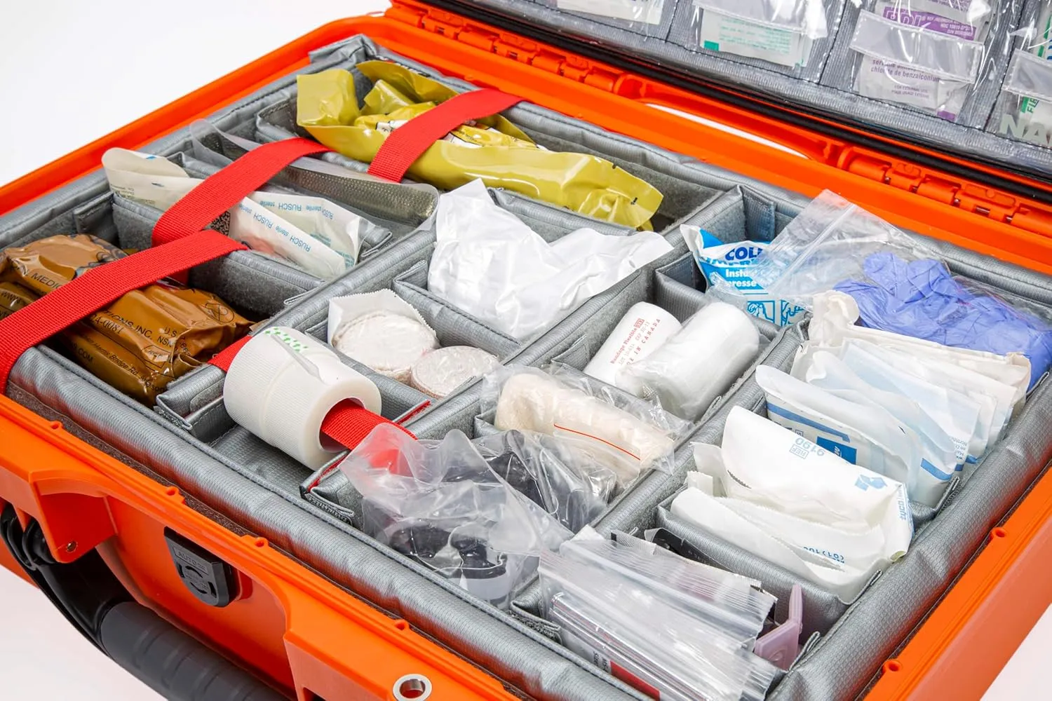 Nanuk 940 EMS Emergency Medical Service/First Aid Hardcase with Lid Organizer and Divider System (Orange)