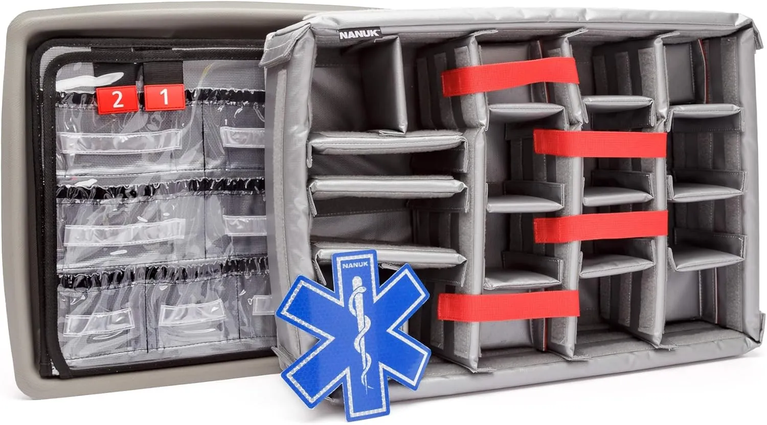 Nanuk 940 EMS Emergency Medical Service/First Aid Hardcase with Lid Organizer and Divider System (Orange)