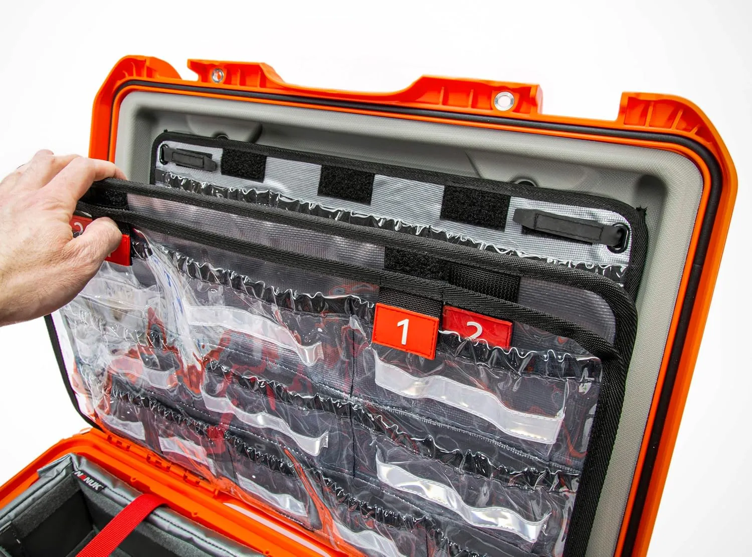 Nanuk 940 EMS Emergency Medical Service/First Aid Hardcase with Lid Organizer and Divider System (Orange)