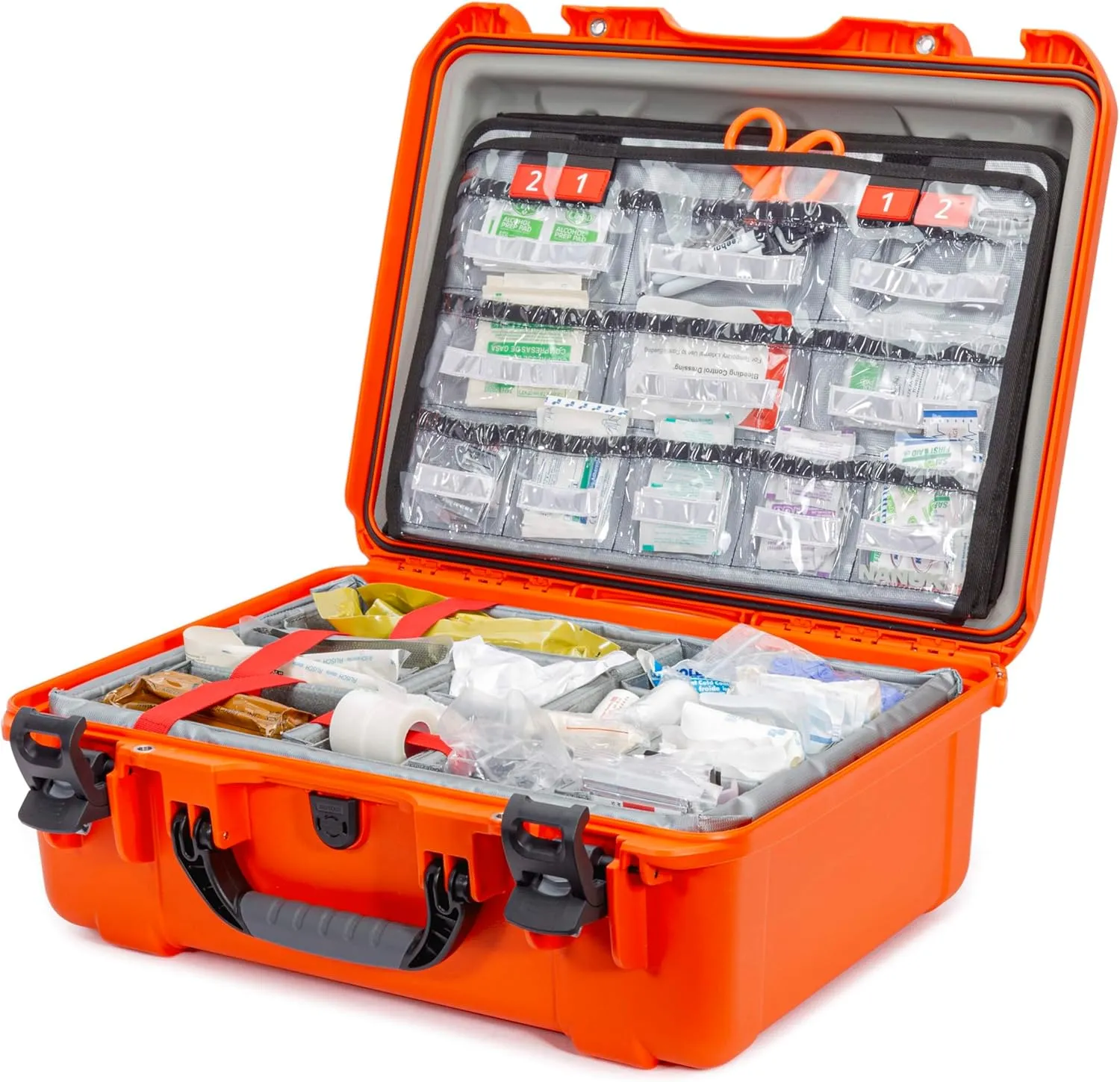Nanuk 940 EMS Emergency Medical Service/First Aid Hardcase with Lid Organizer and Divider System (Orange)