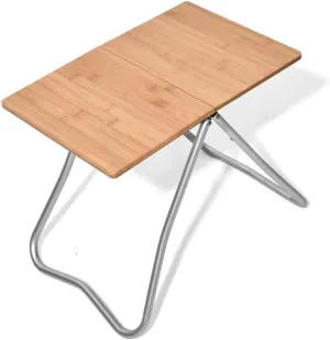 Natural Environmentally Friendly Outdoor Folding Table High-Load-Bearing Portable Picnic Table Camping Table Lightweight Single Small Table Suitable for Outdoor Camping Picnic Barbecue