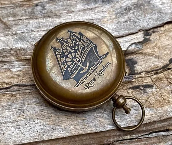 Nautical Brass Compass Navigational Pirate Antique Brass Pocket Compass 1.5 Inch