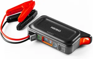 NEBO 3-in-1 Assist Jump Starter, Power Bank, and Floodlight, Portable Emergency Kit Car Jump Starter, and 200 Lumen Floodlight Keep You Prepared and Safe for Emergency Roadside Situations