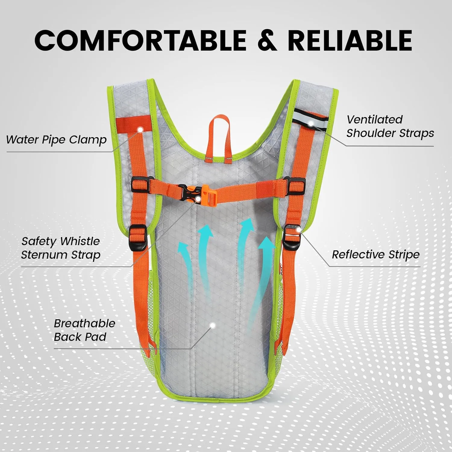 Nepest Kids Hydration Backpack, Mini Water Backpack with 1.5L Water Bladder for Hiking Cycling Running