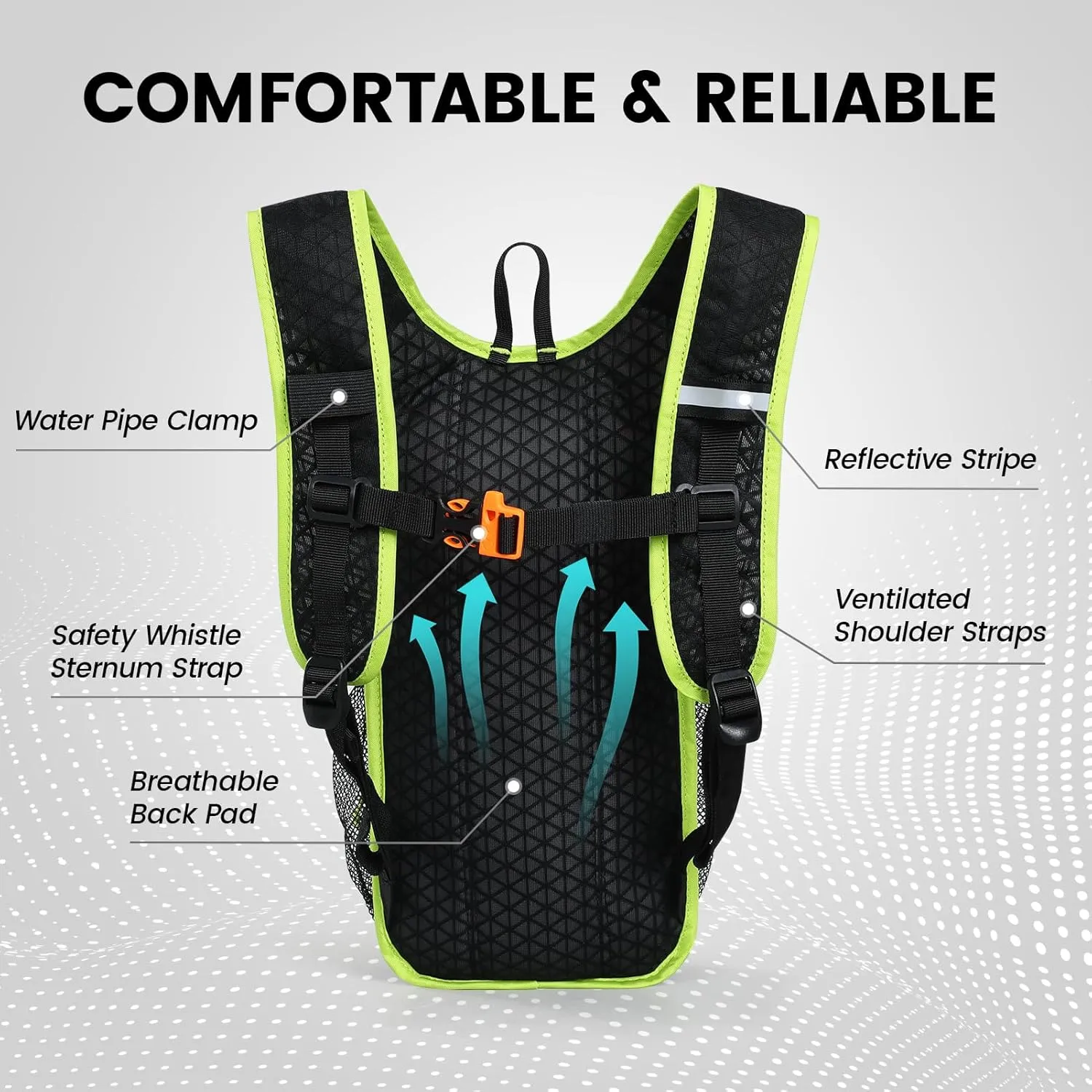 Nepest Kids Hydration Backpack, Mini Water Backpack with 1.5L Water Bladder for Hiking Cycling Running