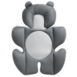 Newborn Baby Support Cushion Infant Insert 3D Mesh Breathable Liner Compatible with Stroller, Car seat, High Chair Etc (Grey Bear)