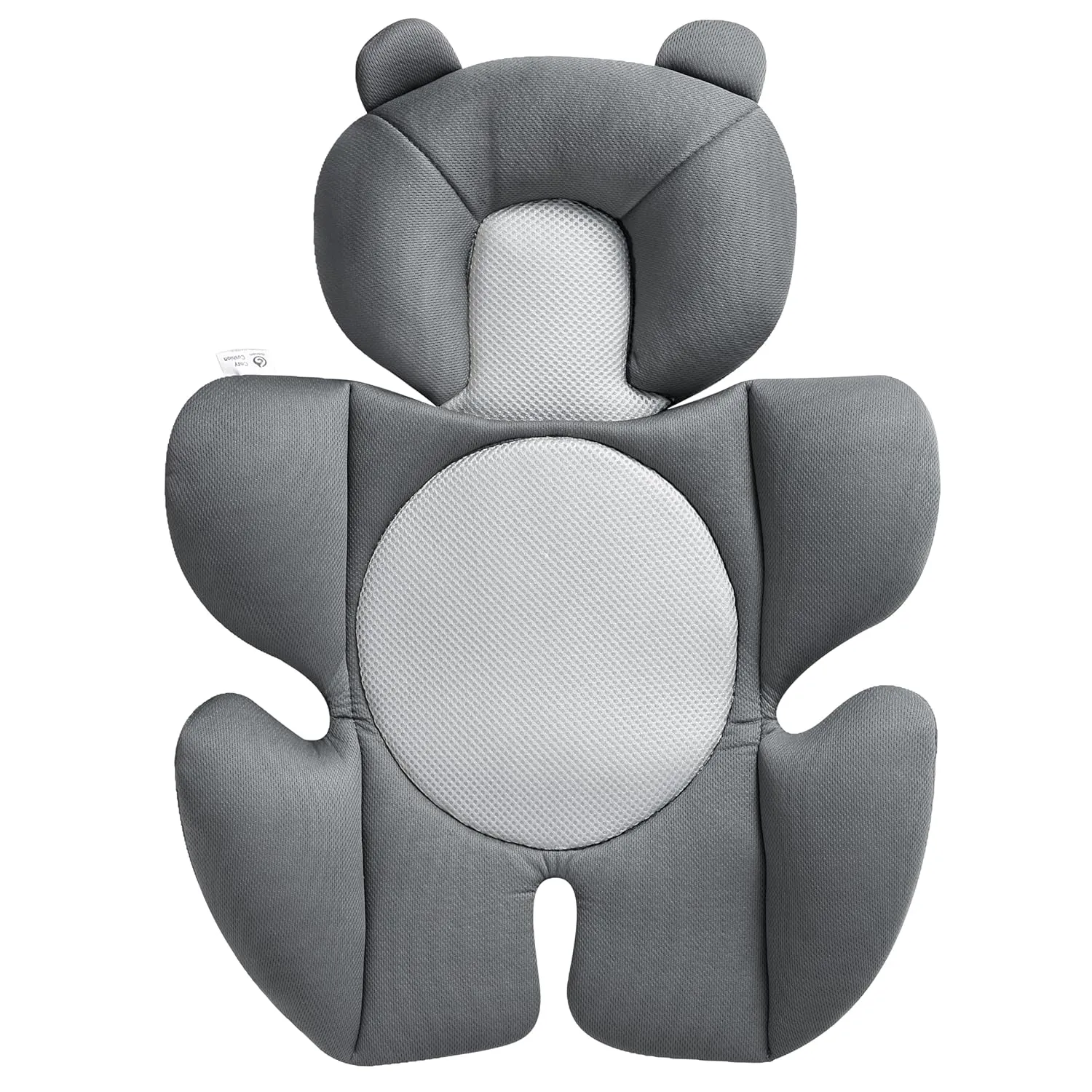 Newborn Baby Support Cushion Infant Insert 3D Mesh Breathable Liner Compatible with Stroller, Car seat, High Chair Etc (Grey Bear)