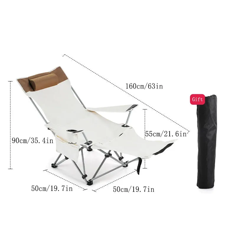 Niceway Foldable Picnic Camping Portable Fishing Chairs Beach Chairs Outdoor Garden Park Single Lazy Chair Backrest Cushion