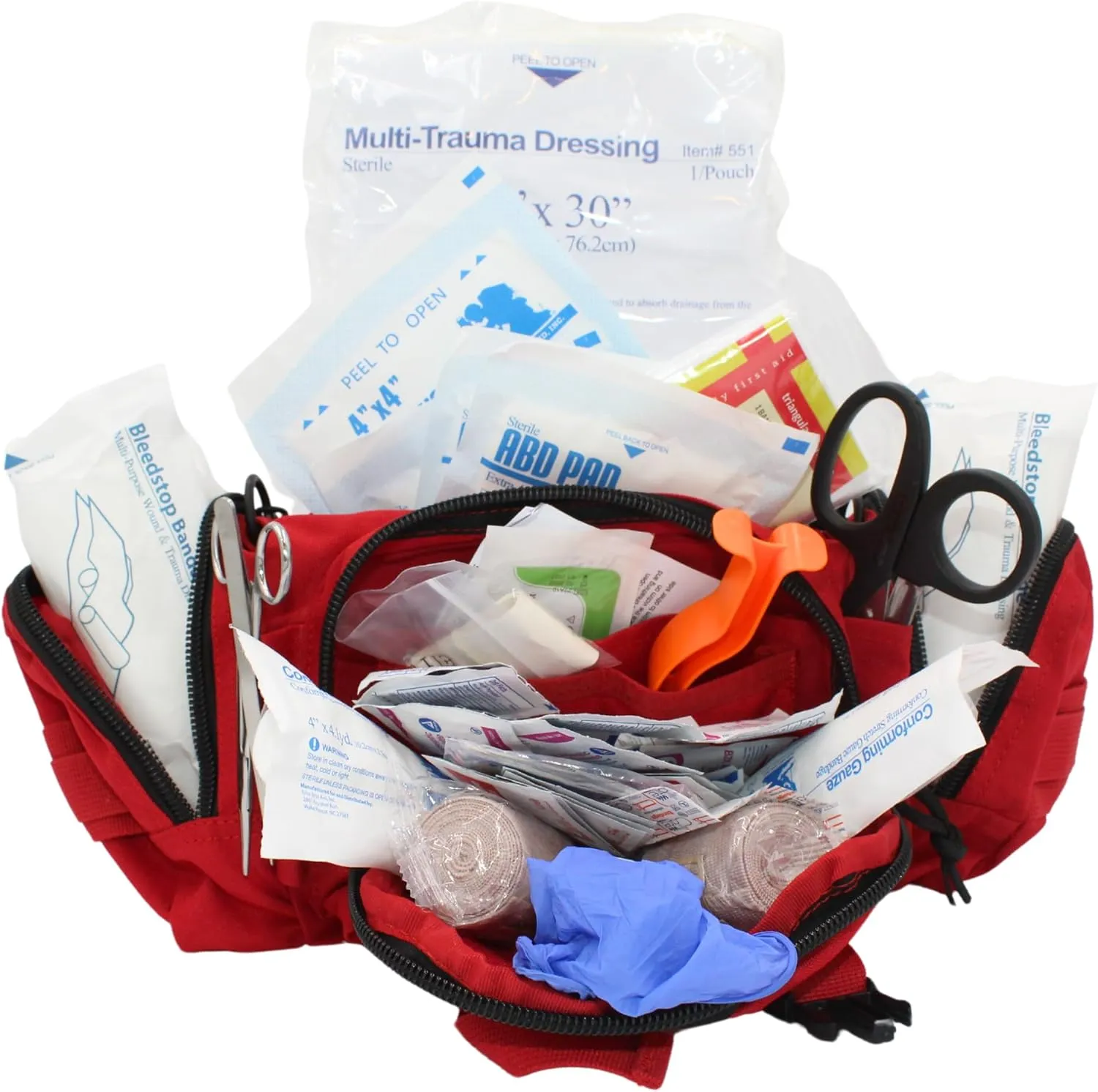 OFAK Operator Fast-Access Kit – Compact, Lightweight, Versatile EDC Kit for Special Operators, Field, Range, Car, Home, or Go Bag – Quick Deployment, Medical Pack – Red