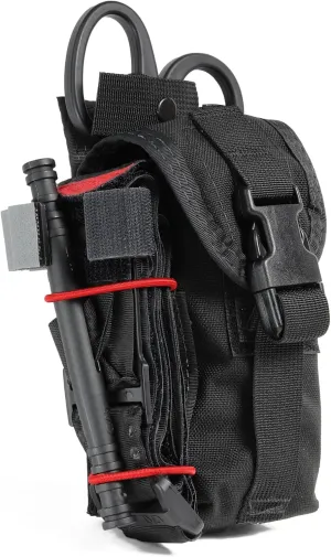 Off Grid Bleeder Blowout Trauma Kit (Black) | Compact Tactical IFAK Ideal for Law Enforcement, Hiking, and Camping