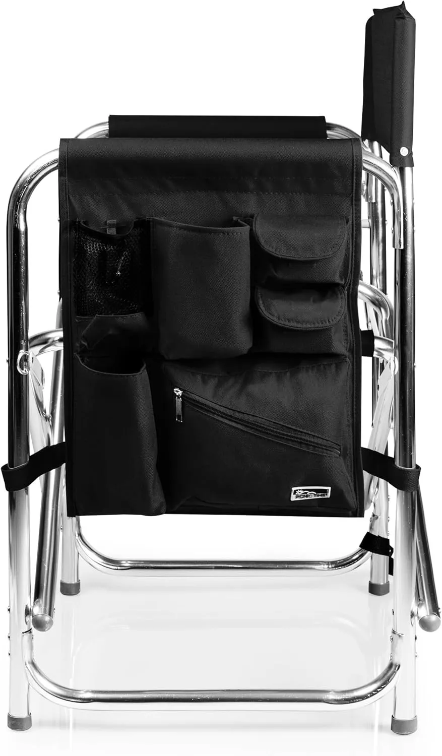 ONIVA - a Picnic Time brand - Sports Chair with Side Table, Beach Chair, Camp Chair for Adults, (Black)