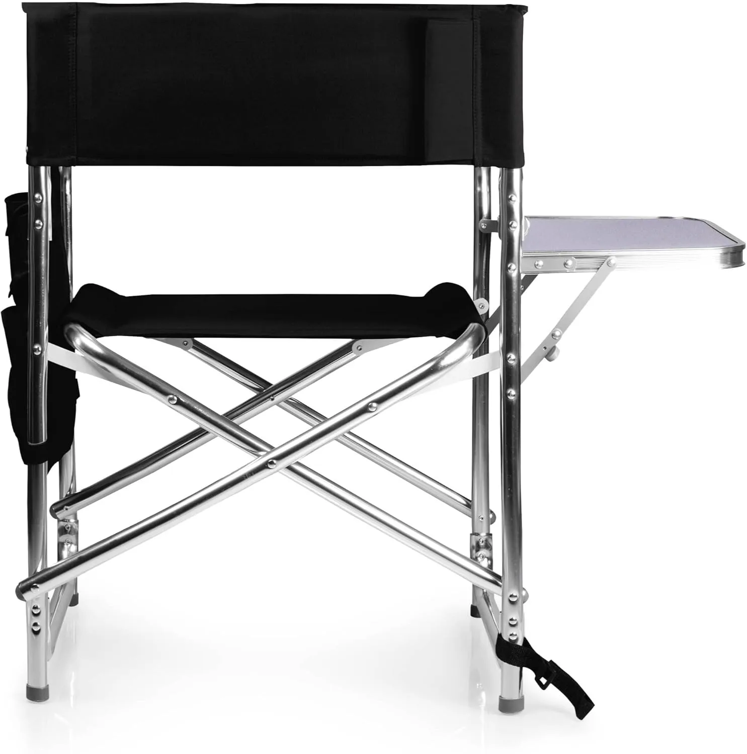 ONIVA - a Picnic Time brand - Sports Chair with Side Table, Beach Chair, Camp Chair for Adults, (Black)