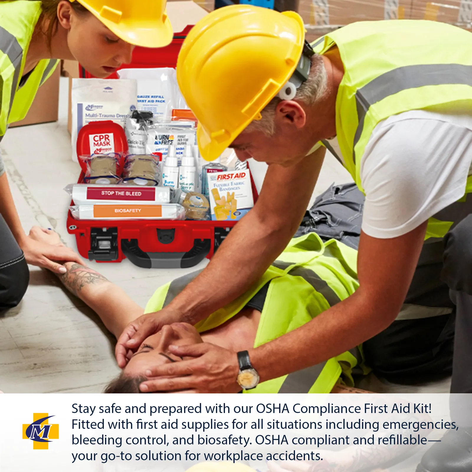 OSHA Compliance First Aid Kit Rugged Case