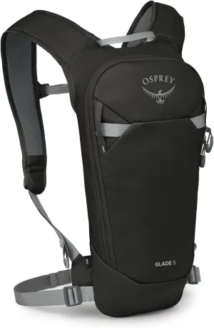 Osprey Glade 5L Ski and Snowboard Backpack with Hydraulics Water Reservoir, Black