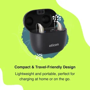 Oticon Intent Smart Charger miniRITE – for only Intent 1,2,3,4 miniRITE R Hearing Aid, Not Compatible with Intent BTE, Other All Oticon Hearing Aids. Fast and Reliable Charging in an Elegant Design