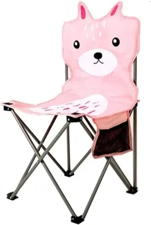 Outdoor Camp Chairs, Cartoon Folding Chair with Side Storage Bag Lightweight Portable Backrest Chair Comfortable Padded Deck Chair Lawn Chairs Adults