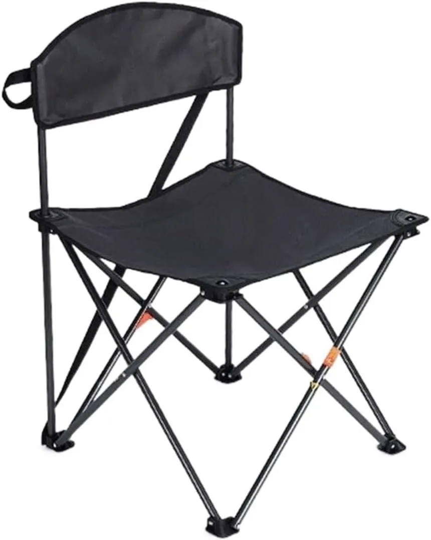 Outdoor Camp Chairs, Folding Backrest Chair Lightweight Portable Small Stool Padded Seat for Camping Garden Trips Lawn Chairs Adults(A)