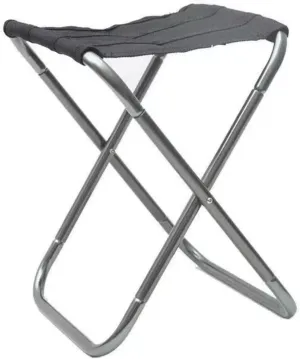 Outdoor Camping Chair Golden Aluminum Alloy Folding Chair with Bag Stool Seat Fishing Camping, Grey