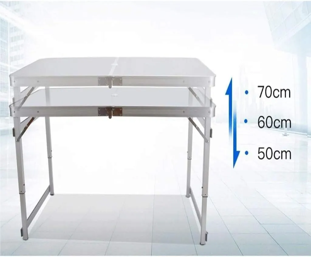 Outdoor Camping Table Camping Folding Table Barbecue Camping Folding Table, Lightweight and Portable Camping Table Camping Furniture(B)