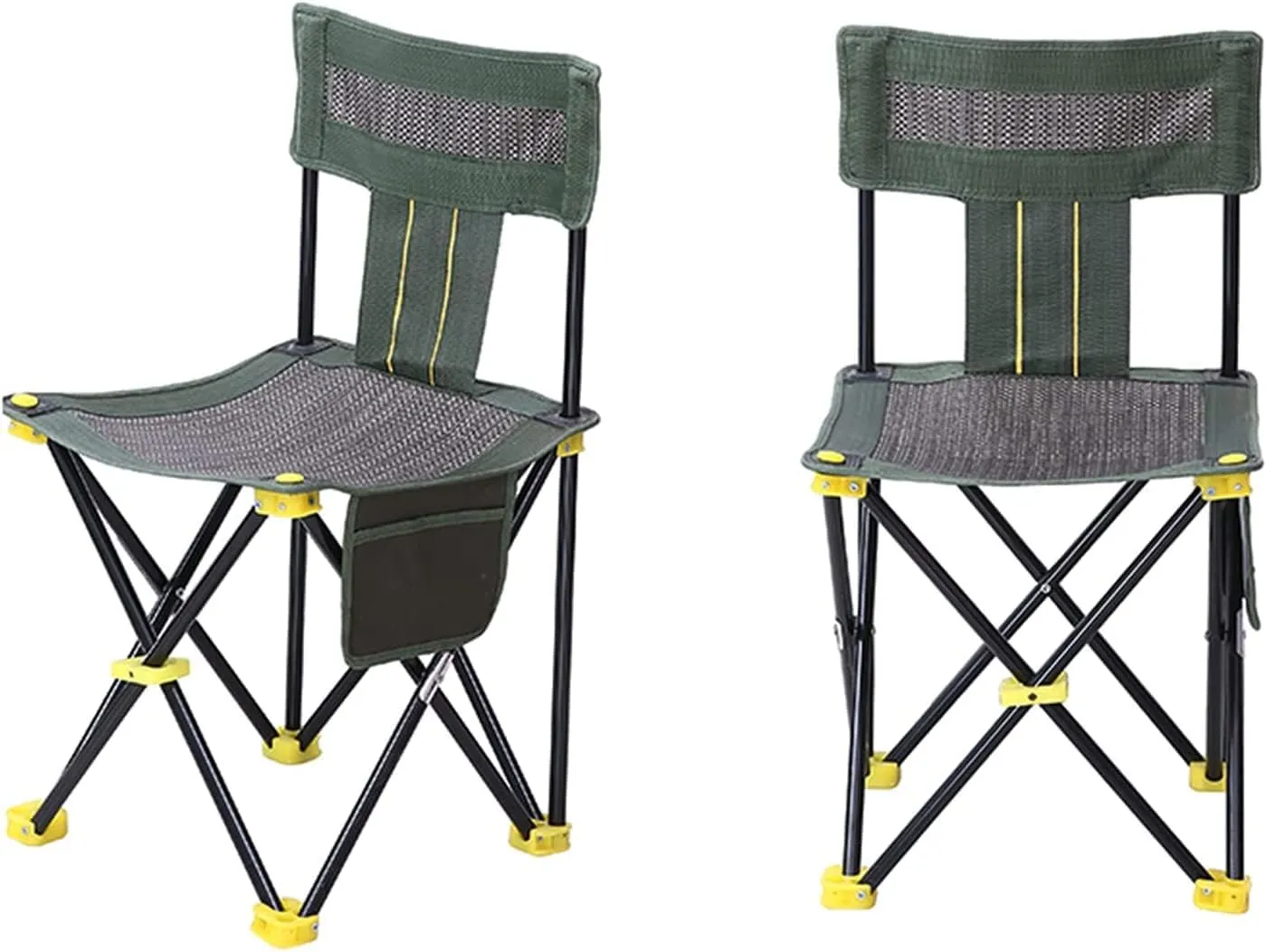 Outdoor Chair Folding Camping Chair Breathable Outdoor Mesh Chair Portable Beach Fishing Chair Folding Chair Stool with Side Pocket Portable Storage Camping Chair Foldable Chair