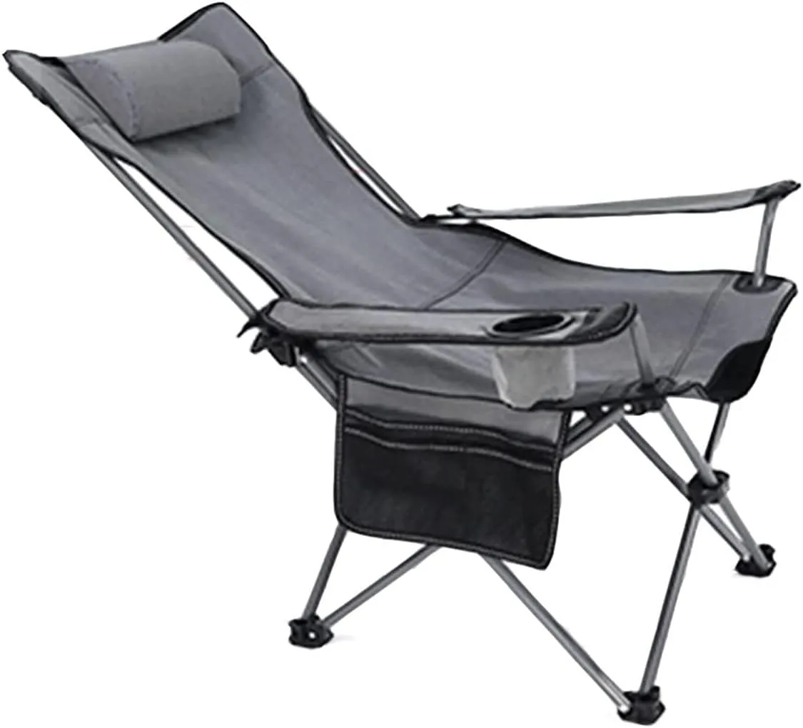Outdoor Chair Folding Camping Chair Camping Chair Heavy Duty Portable Lawn Folding Backpack Chairs for Adults Outdoor Arm Chair with Cup Holder Pillow Camping Chair Foldable Chair