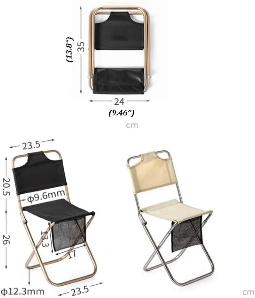 Outdoor Chair Folding Camping Chair Folding Camping Chair Outdoor Fishing Chair Picnic BBQ Seat Ultralight Aluminum Alloy Camping Stool with Storage Bag Camping Chair Foldable Chair