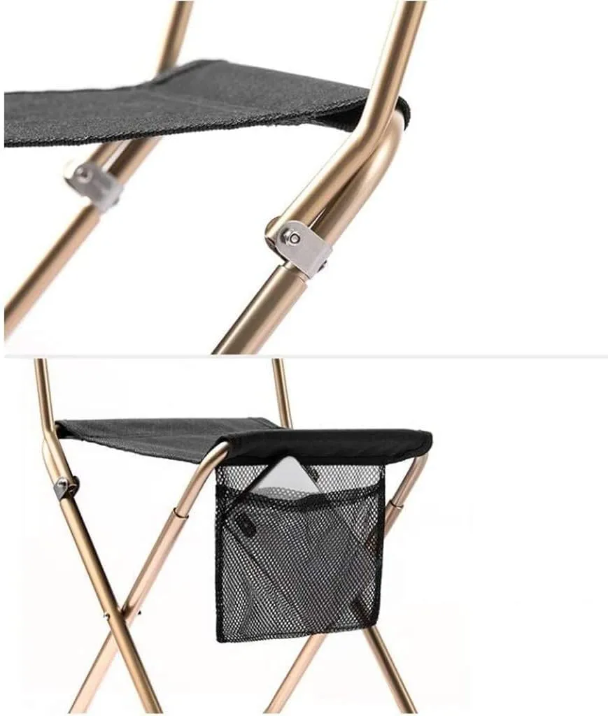 Outdoor Chair Folding Camping Chair Folding Camping Chair Outdoor Fishing Chair Picnic BBQ Seat Ultralight Aluminum Alloy Camping Stool with Storage Bag Camping Chair Foldable Chair